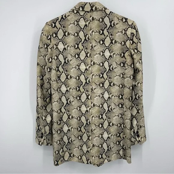 Zara Basic Snake Print Blazer XS Blogger Favorite Animal Print Jacket - Picture 9 of 9